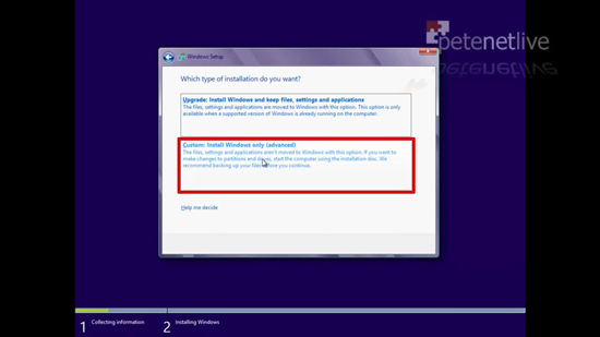 Windows 8 Custom Install