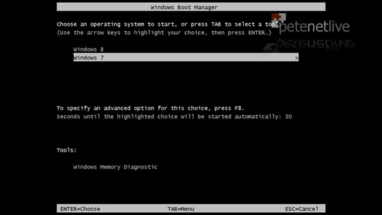 Select OS to Boot Win 7 or Win 8