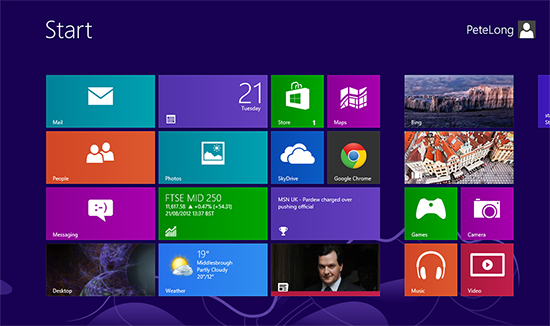 Windows 8 Chrome Tile