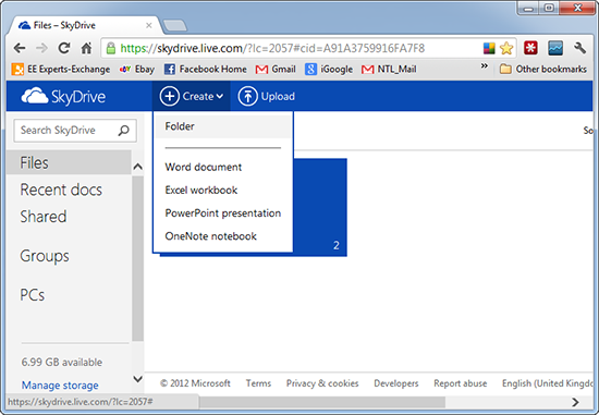 SkyDrive Folder
