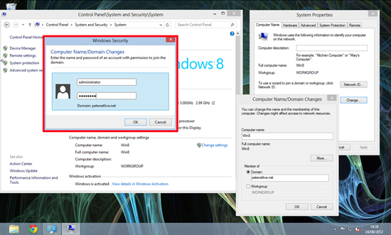 Win 8 domain join