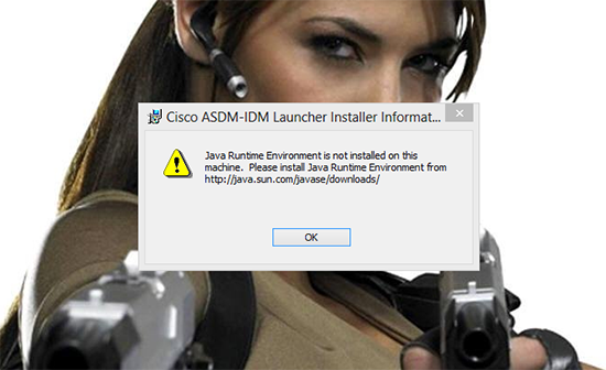 ASDM Java is not Installed