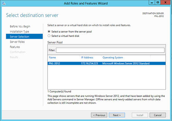 Server 2012 Local Role