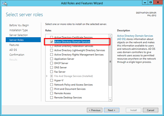 2012 Active Directory Domain Services