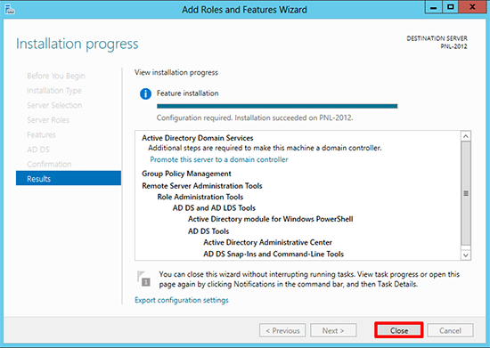 Windows Server 2012 Add domain controller