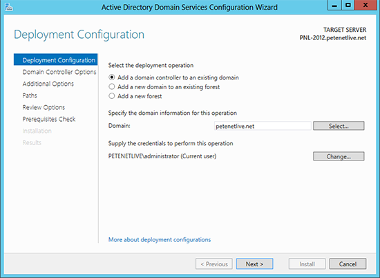 Add a 2012 Domain Controller