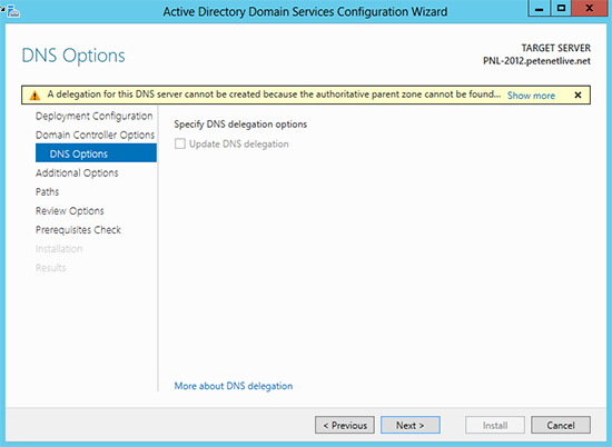 2012 DNS Options