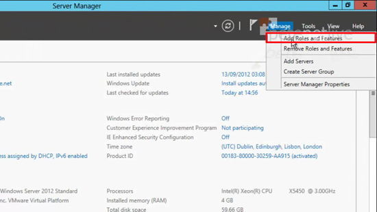 2012 Add Server Role