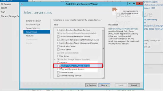2012 Network Policy and Access Server