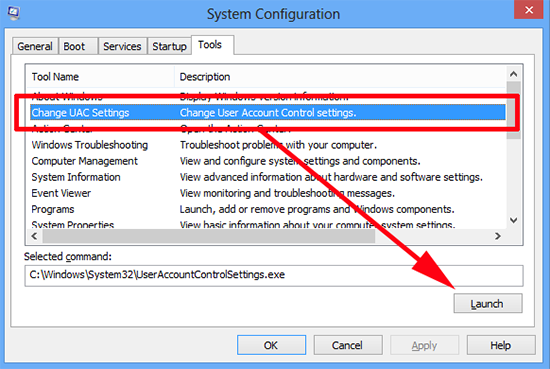 Change UAC Settings