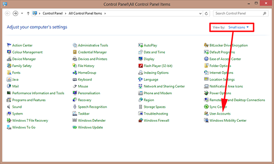 Control Panel User Accounts