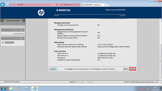 E-MSM720 Settings