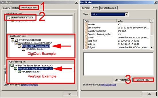 ASA Certificate Examples