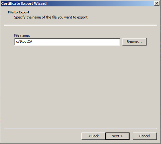Export Certificate to Text File
