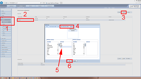 Juniper Enable PING