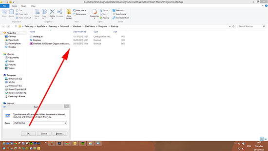 Windows 8 Startup Folder