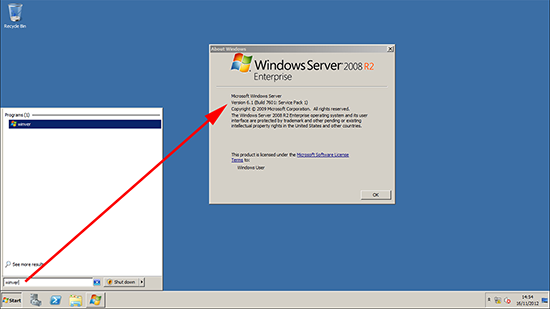 Windows 2008 R2 Version