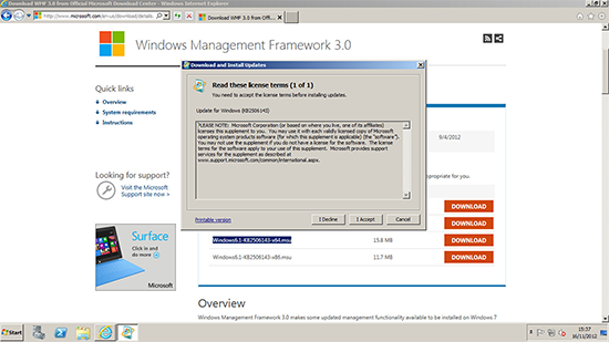 Windows Server 2008 R2 Management Framework 3