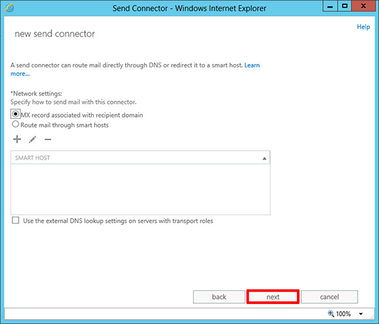 Exchange 2013 Add Smart Host