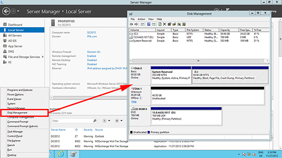 Server 2012 Disk Management