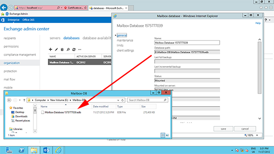 Exchange 203 Move Mailbox Database