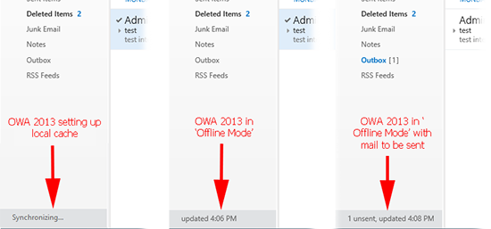 OWA 2013 Synchronizing