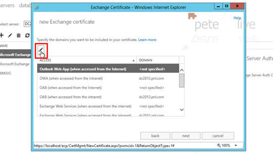 Edit Certificate names for Exchange 2013