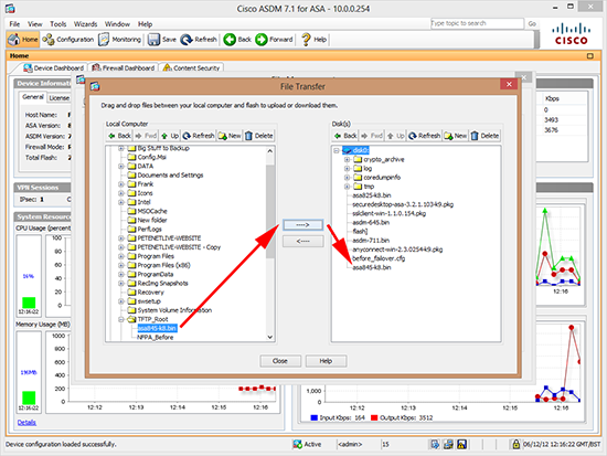 Upload File to Cisco ASA