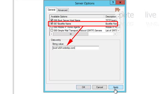 DHCP Option 67