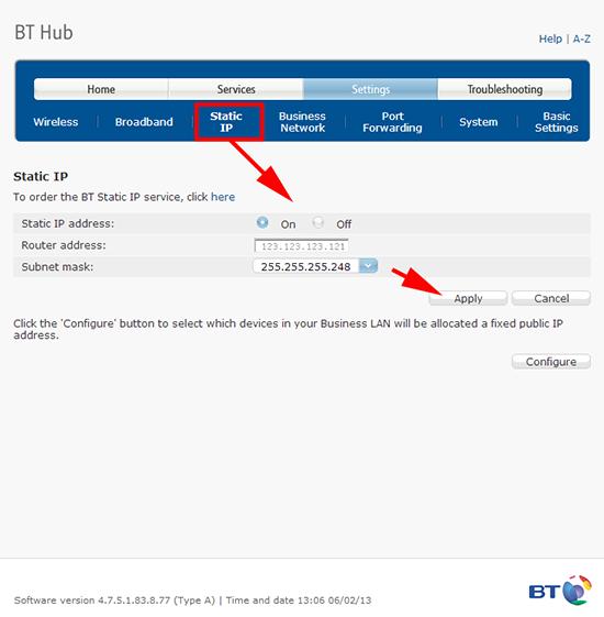 BT Business Hub Cisco ASA