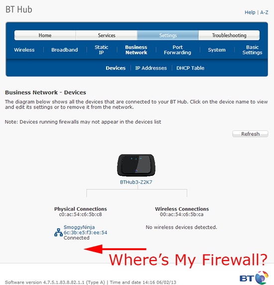 BT Business Hub Lost Cisco ASA