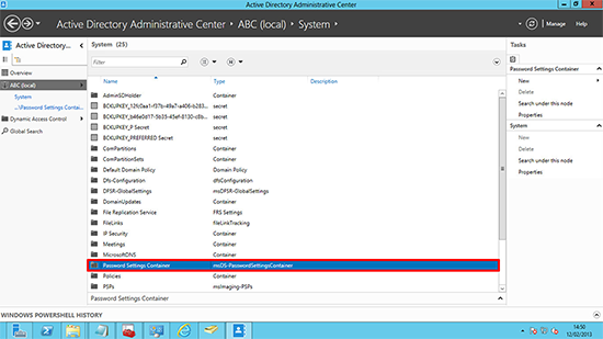 2012 Password Settings Container