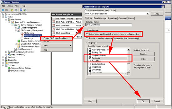 File Screen System Template