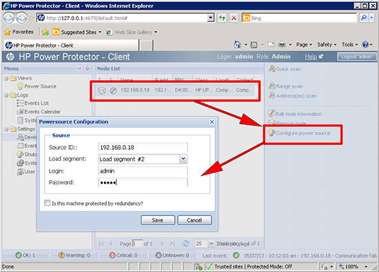 hp power protector detect network module