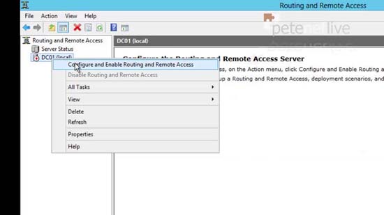 Configure and Enable Routing and Remote Access