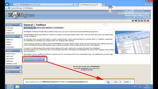 Spamfighter Outlook Toolbar