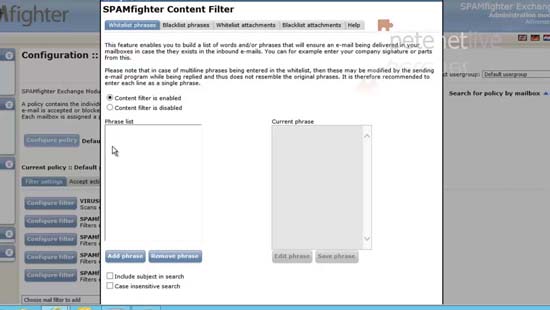 Spam content filter 2013