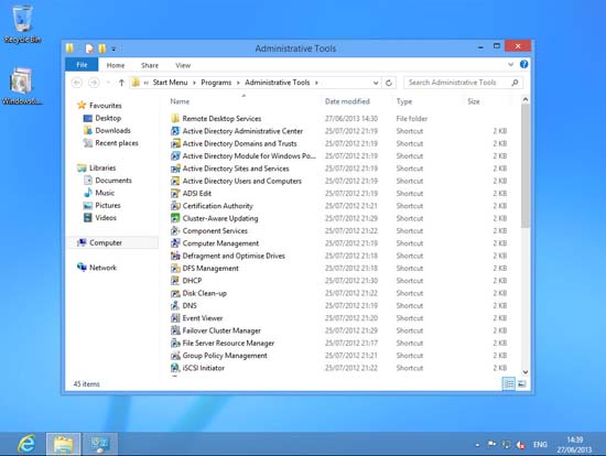 Windows 8 Remote Server Administration Tools