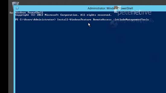 Install-WindowsFeature RemoteAccess 