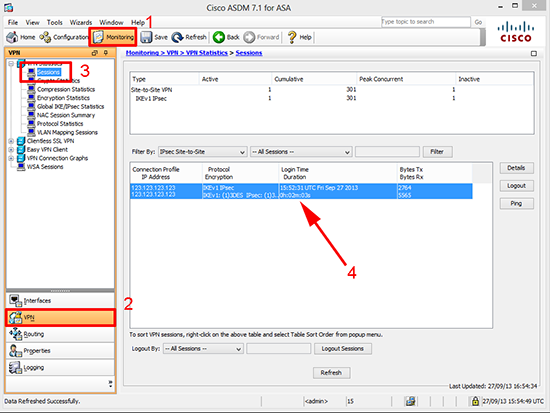 ASDM VPN Uptime