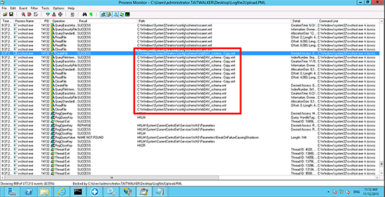 Process Monitor Filter Capture