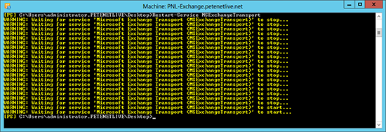 Powershell Restart Transport service