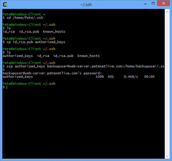Copy from Cygwin to Linux via SCP