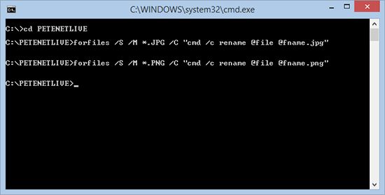 REname all files in subfolders recursively