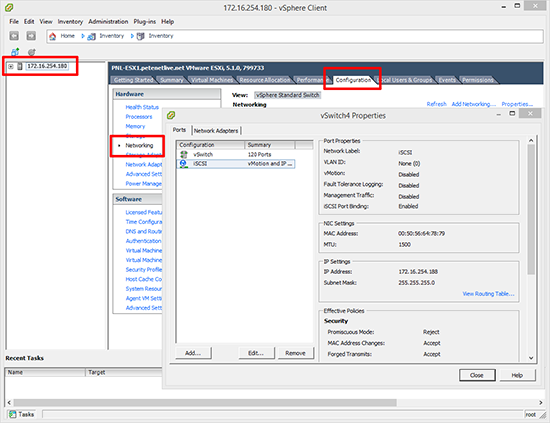 VMware iSCSI Setup