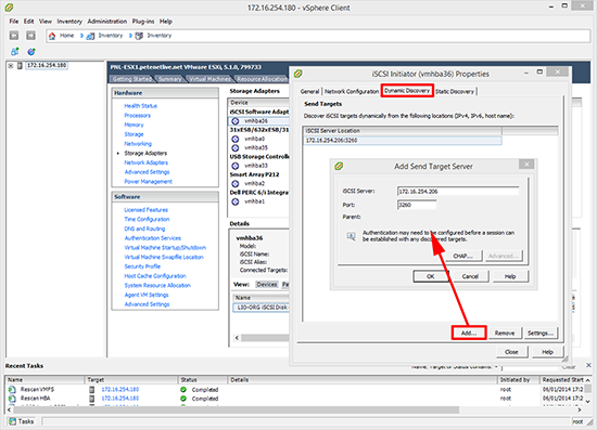 VMware vSphere iSCSI Setup