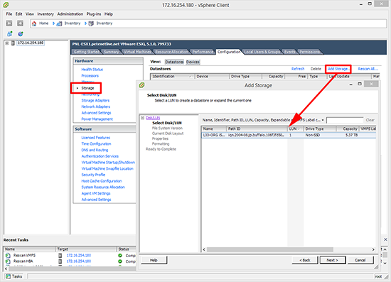 VSphere ESX Add iSCSI