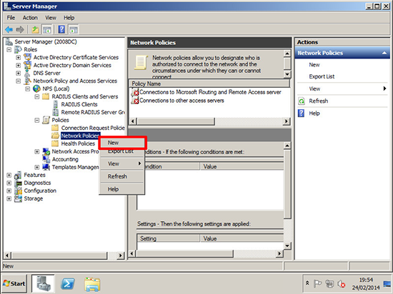 New NPS Network Policy