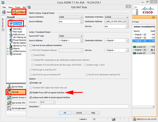 ASDM route-lookup