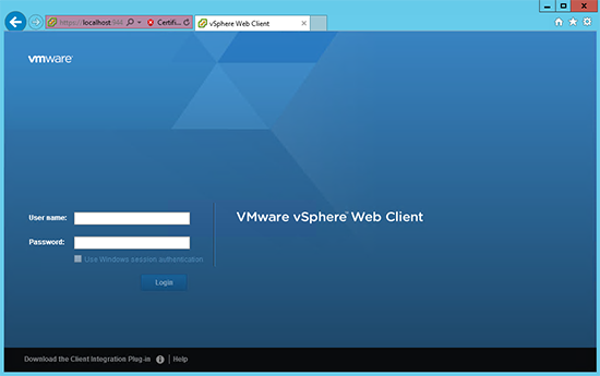 vSphere Web Client